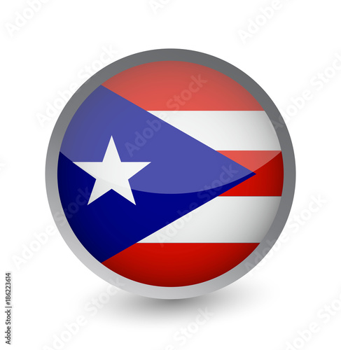 Free Download Puerto Rico Flag Round Glossy Icon - GFXLoad