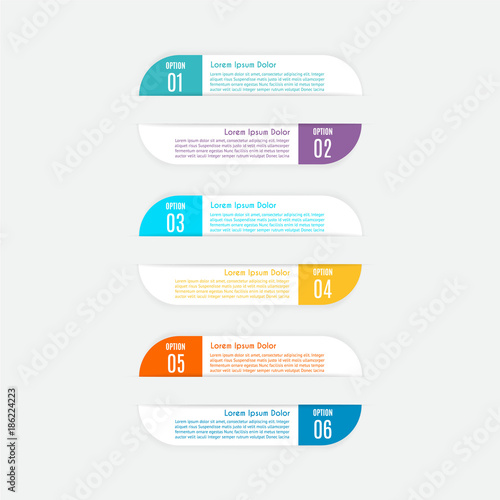 Infographic design vector and marketing icons can be used for workflow layout, diagram, annual report, web design. Business concept with 6 options, steps or processes