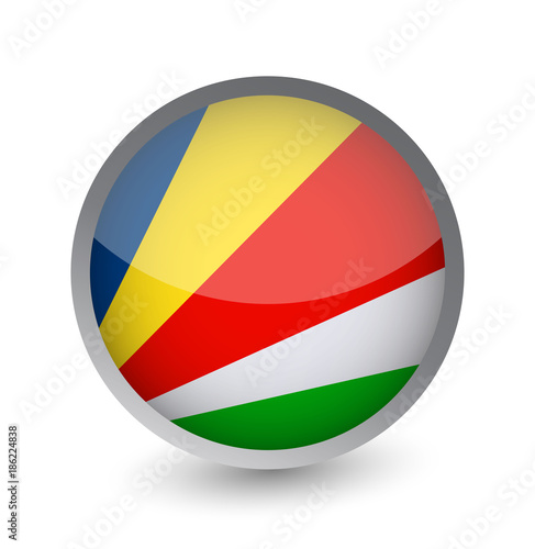 Free Download Seychelles Flag Round Glossy Icon - GFXLoad
