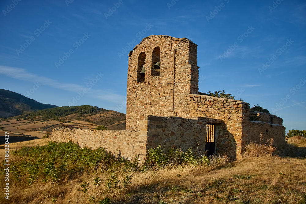 Valdecantos abandoned village in Soria province, Spain