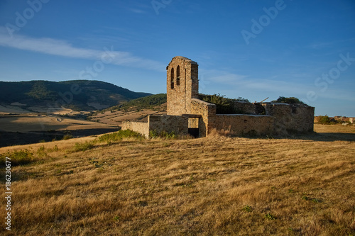 Church of Valdecantos abandoned village in Soria province, Spain