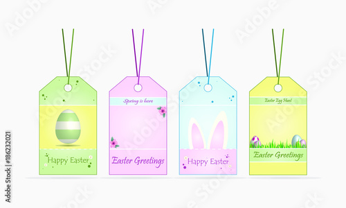 Set of Easter gift tags and labels