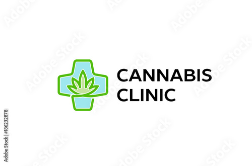 Medical Marijuana Clinic Design Logo Illustration