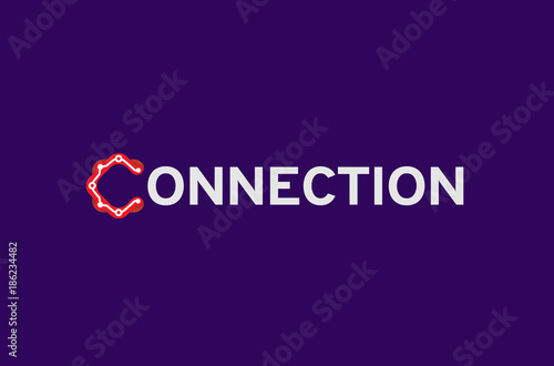 Connection Typography Design Symbol Design Illustration