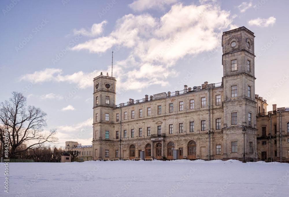 Gatchina Palace in winter