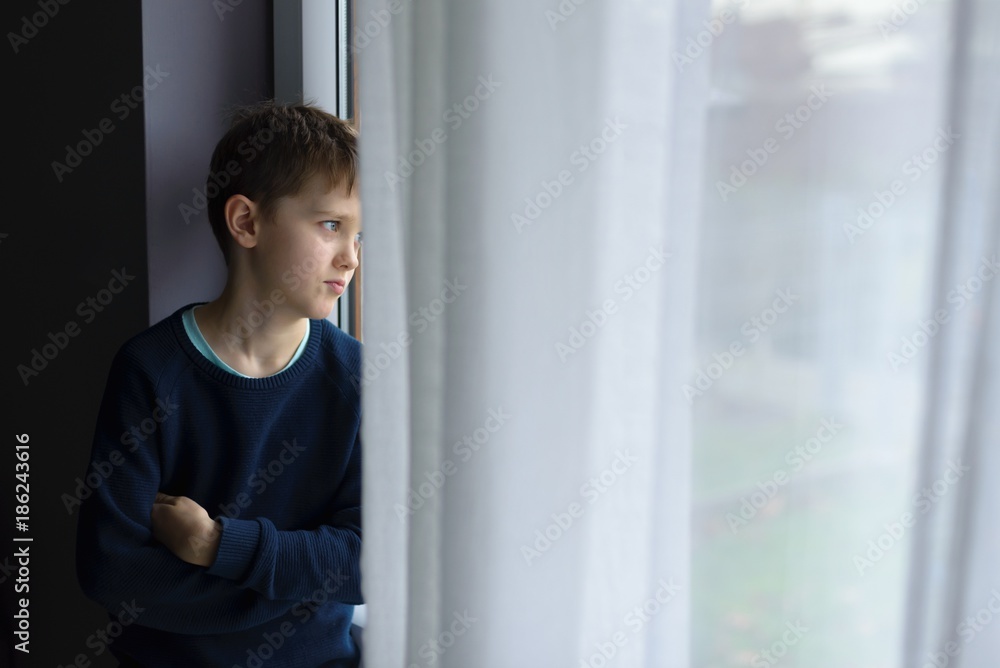 Sad alone little boy child Sad alone little boy child