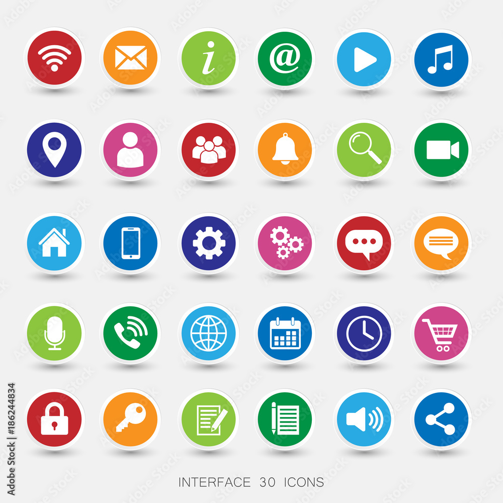 Media Icons Coloured Media Icons Coloured