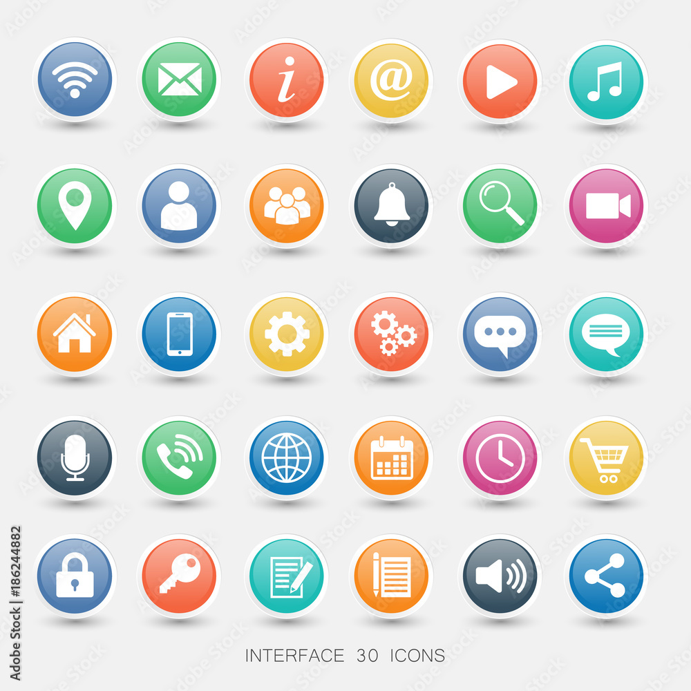 Media Icons Glossy Coloured Media Icons Glossy Coloured