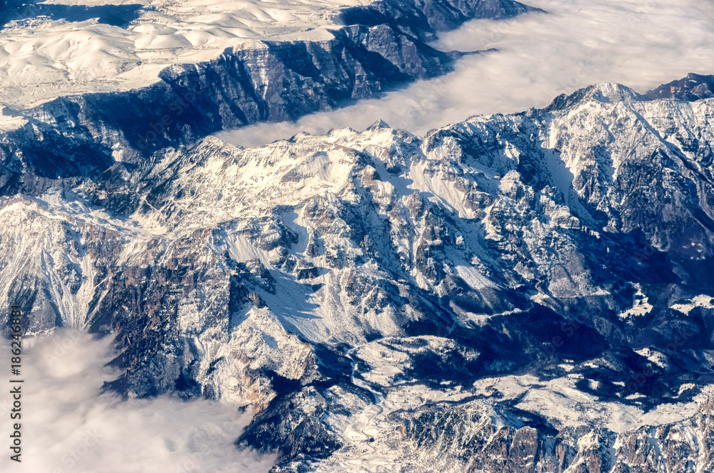 Obraz premium Alps views in flight