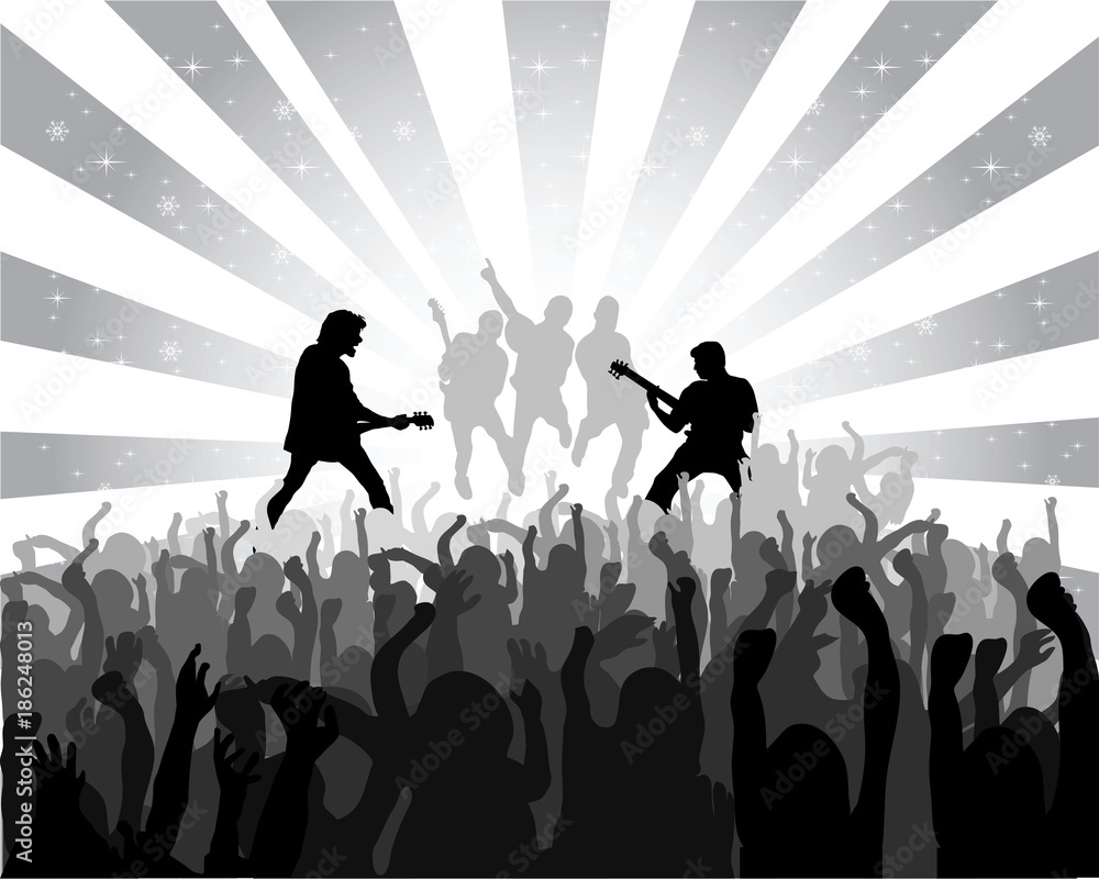 silhouette musical concert with the solemn background silhouette musical concert with the solemn background