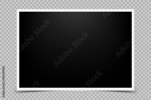 Retro photo frame with shadow. Vector illustration