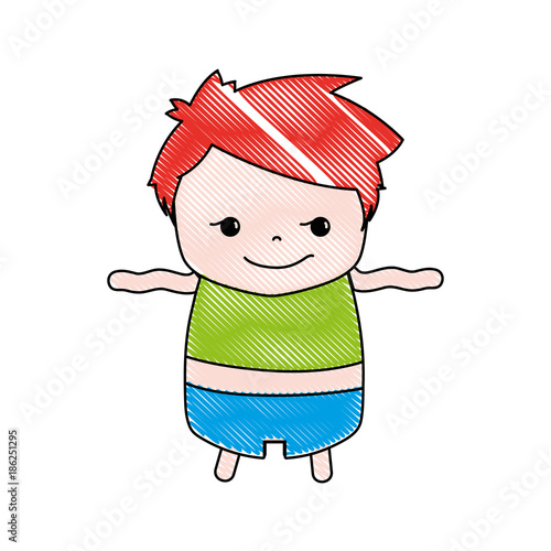 grated boy with hairstyle design and rogue face