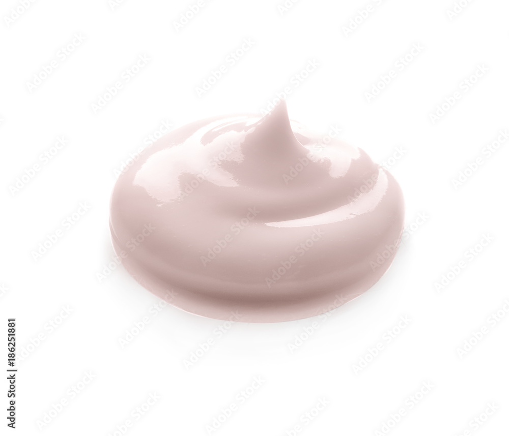 Sample of hand cream on white background Sample of hand cream on white background