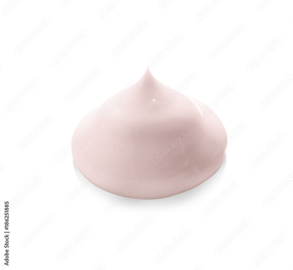Sample of hand cream on white background Sample of hand cream on white background