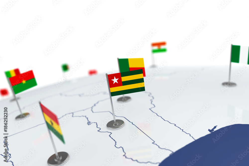 Naklejka premium Togo flag