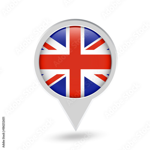 Free Download United Kingdom Flag Round Pin Icon - GFXLoad