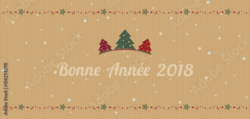 BONNE ANNÉE sur papier kraft