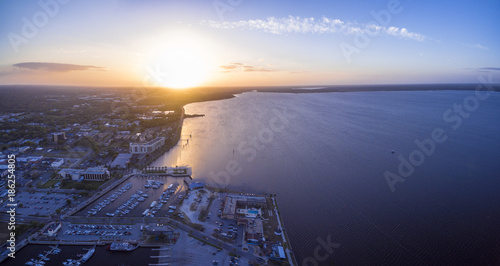Aerial view of Lake Monroe in Sanford Florida photo