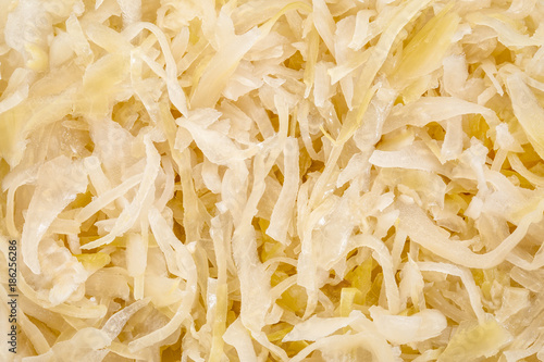 sauerkraut background, top view