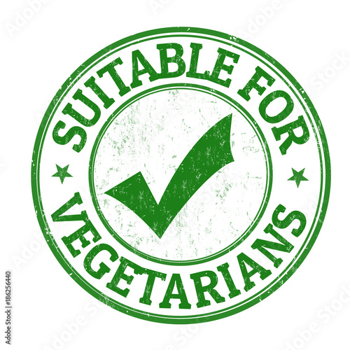 Suitable for vegetarians grunge rubber stamp