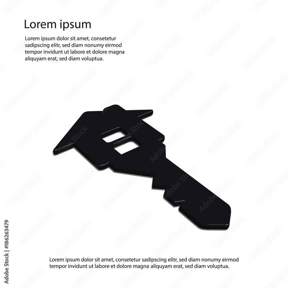 House Key - Real Estate Business 3D Vector Icon House Key - Real Estate Business 3D Vector Icon
