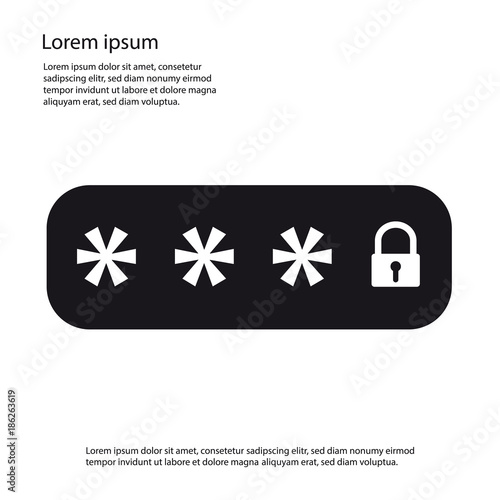 Locked Password Field - Vector Icon