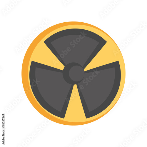 Nuclear danger symbol cartoon