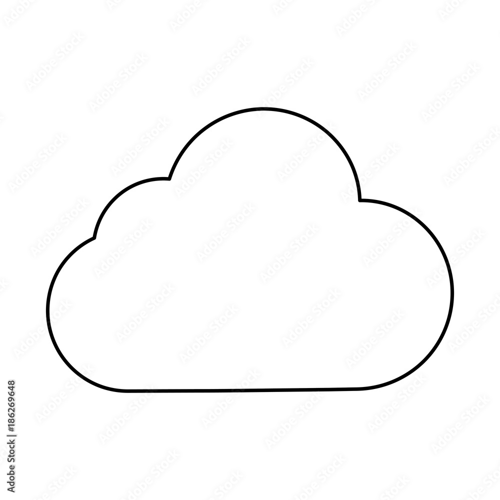 Cloud weather symbol cartoon