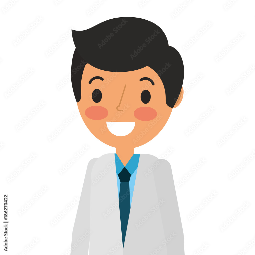doctor man avatar character vector illustration design