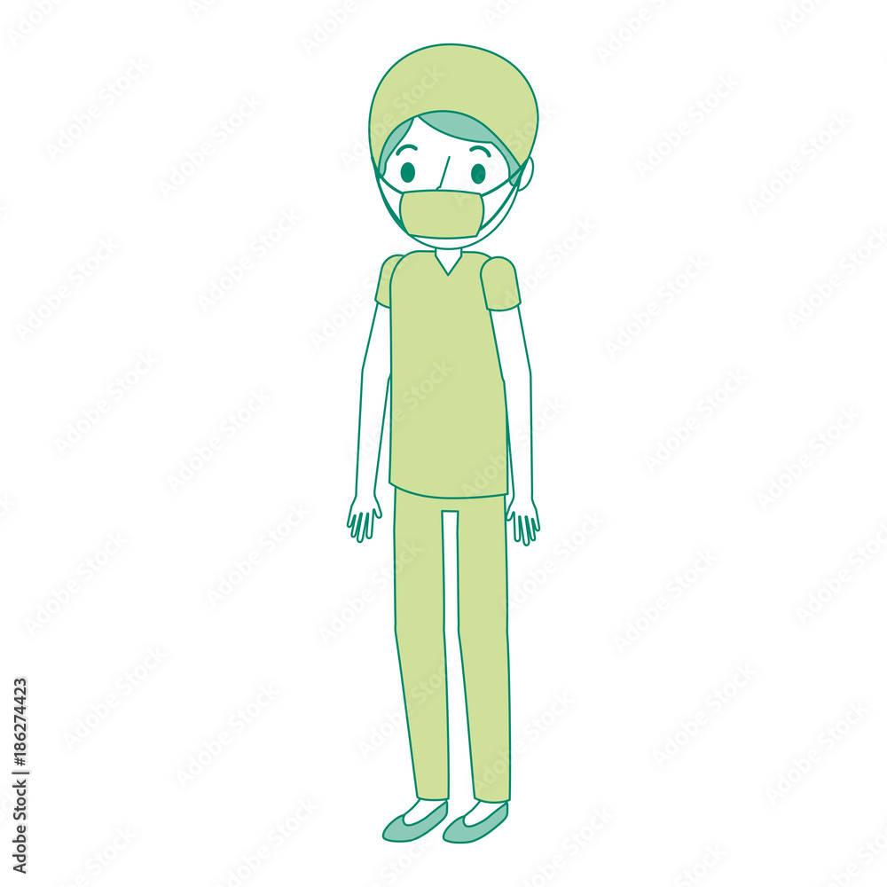 surgeon man avatar character icon vector illustration design