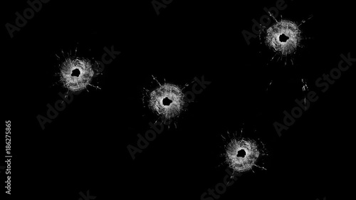 Glass getting hit by bullets
