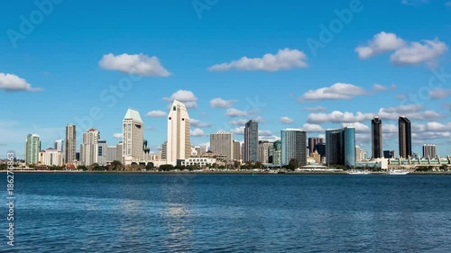 Time Lapse of San Diego bay and city during the day
