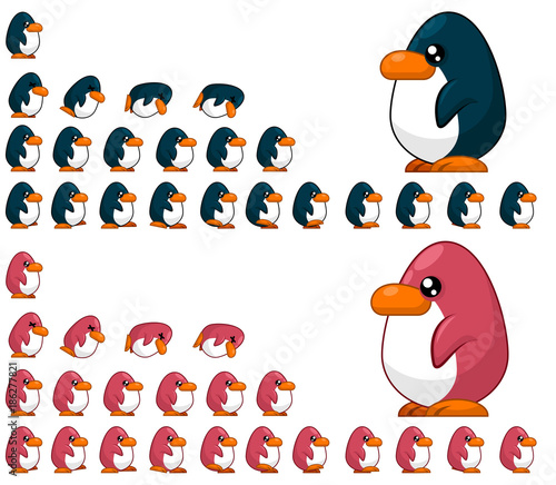 Animated Penguin Game Character