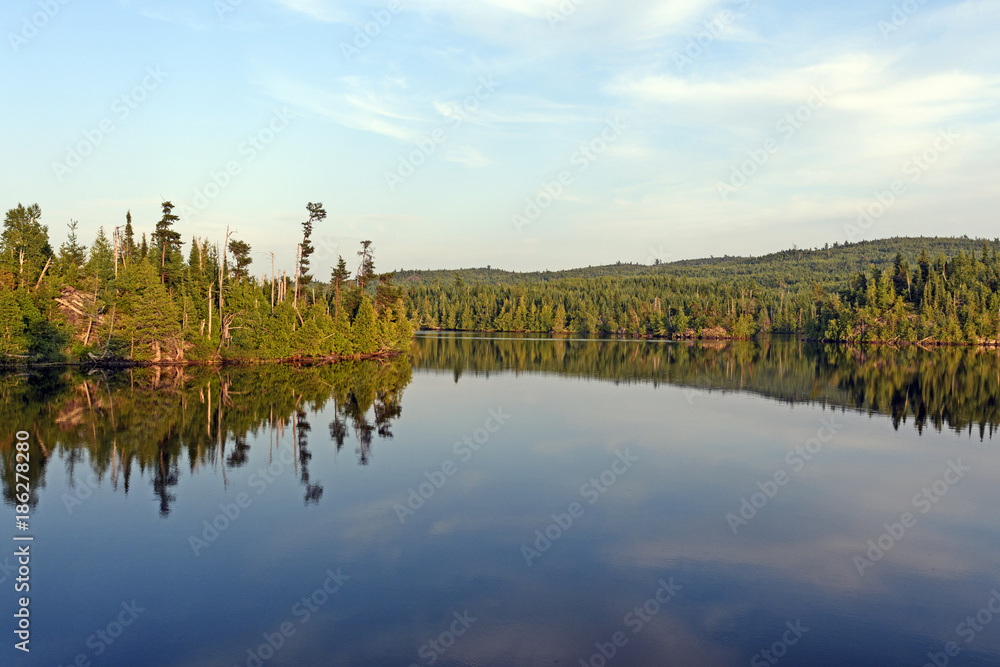 Evening Panorama in the North Woods