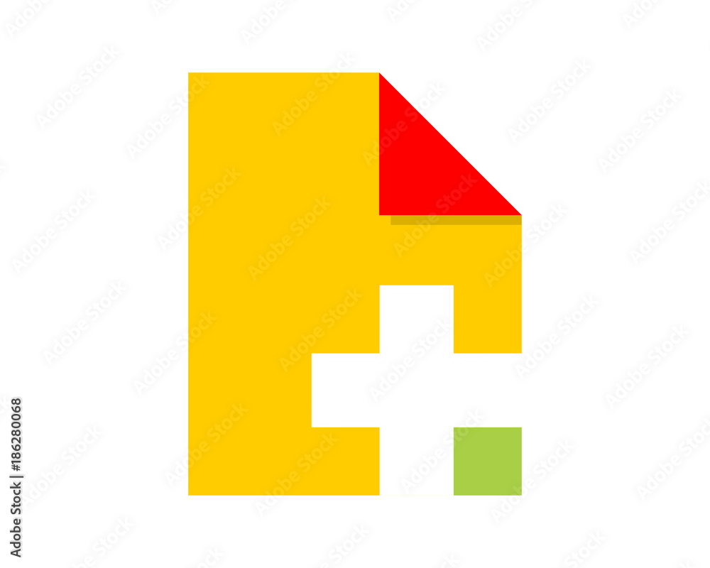 Fototapeta premium medical paper sheet image vector icon