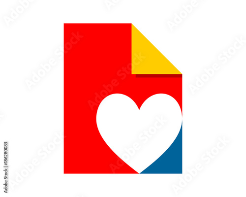 Free Download love paper sheet image vector icon - GFXLoad