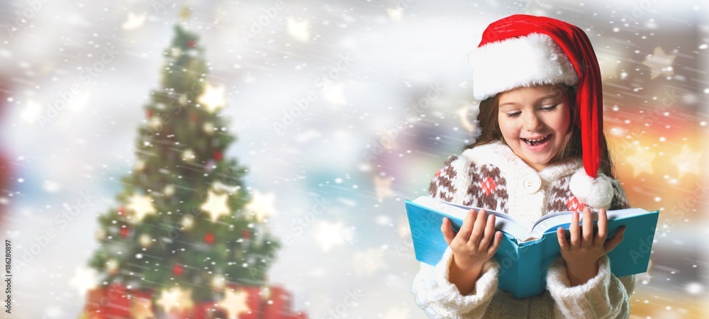 Surprised child opening book. Surprised child opening book.