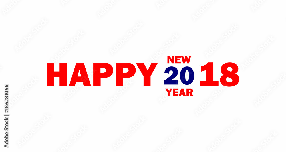 Happy New Year 2018 Logo Vector