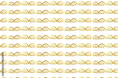 Golden Vector Hand Drawn Pattern