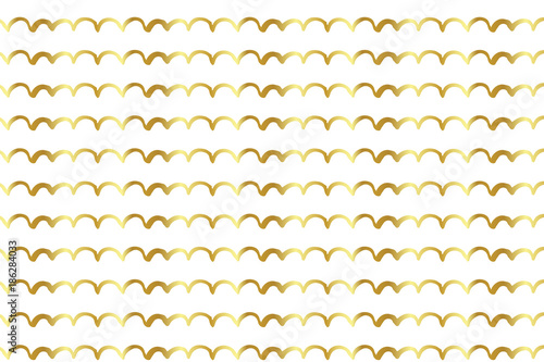 Golden Vector Hand Drawn Pattern