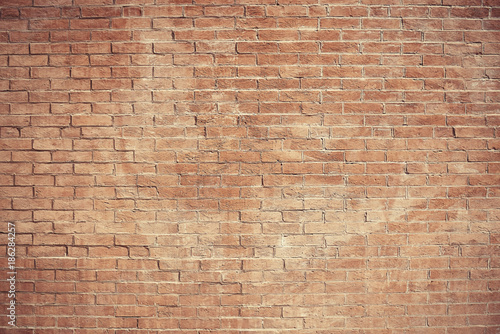 Old red brick wall background texture