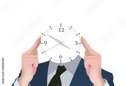 persona pensierosa mano sul tempo 