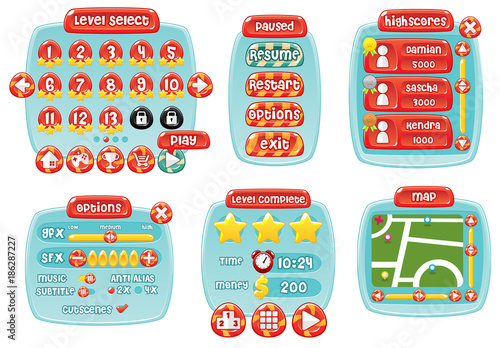 Sweet Candy Game GUI Set