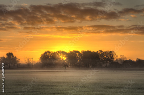 molen in de mist photo