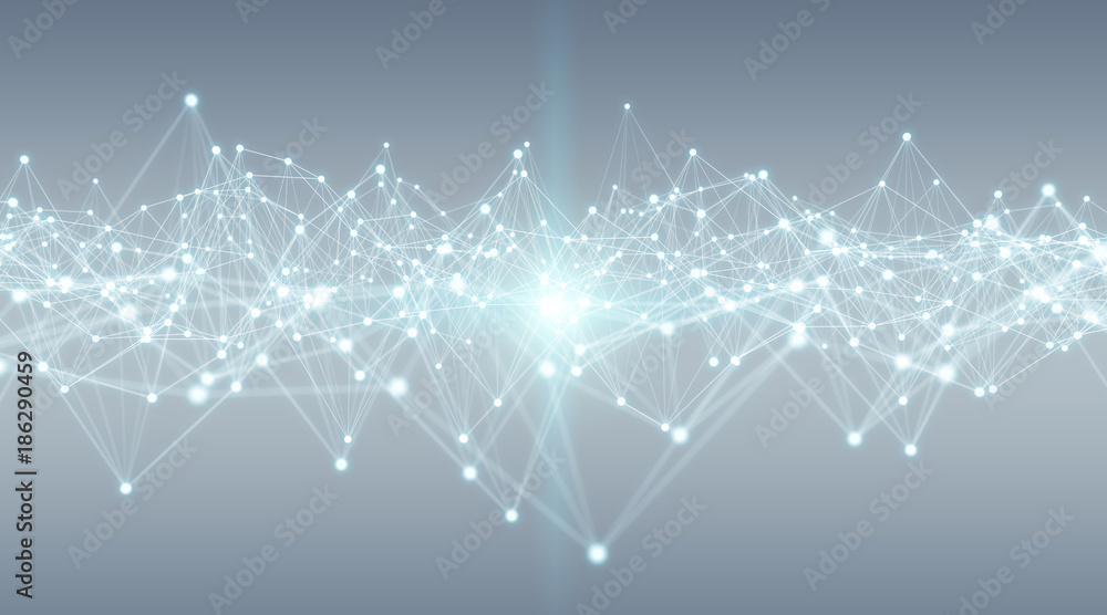 Obraz premium Connections system and datas exchanges 3D rendering