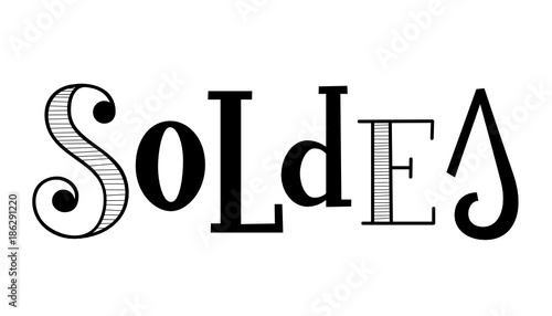 Lettrage original "SOLDES" 