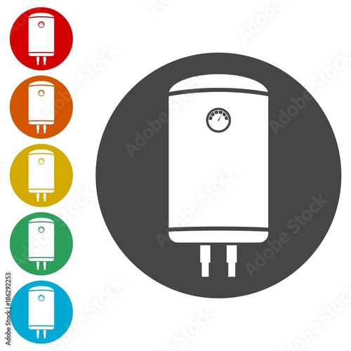 Electric boiler icon - vector Illustration 