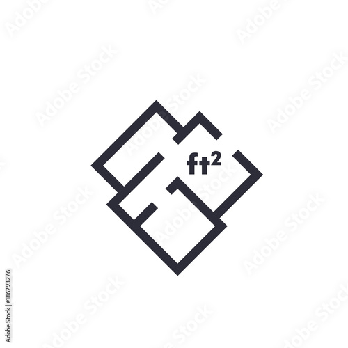 Home plan, apartment, room layout vector icon isolated on white