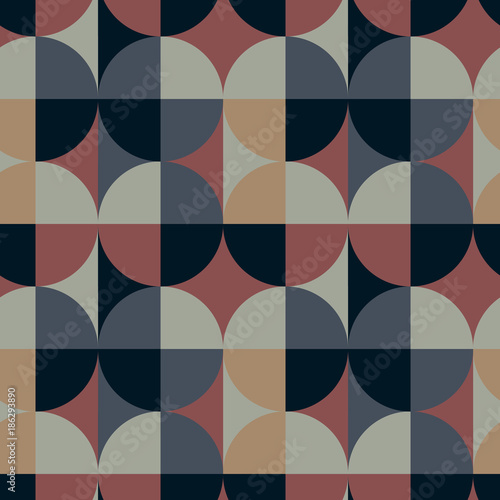 Circle square illusion seamless pattern. For print, fashion design, wrapping, wallpaper