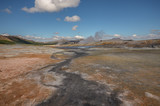 Geothermal valley of Hverir. Unusual lunar landscapes of Iceland